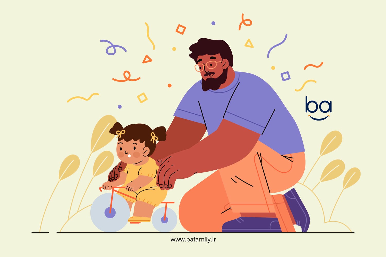 کودکی که با کمک والدین در حال یادگیری صبر و انتظار است